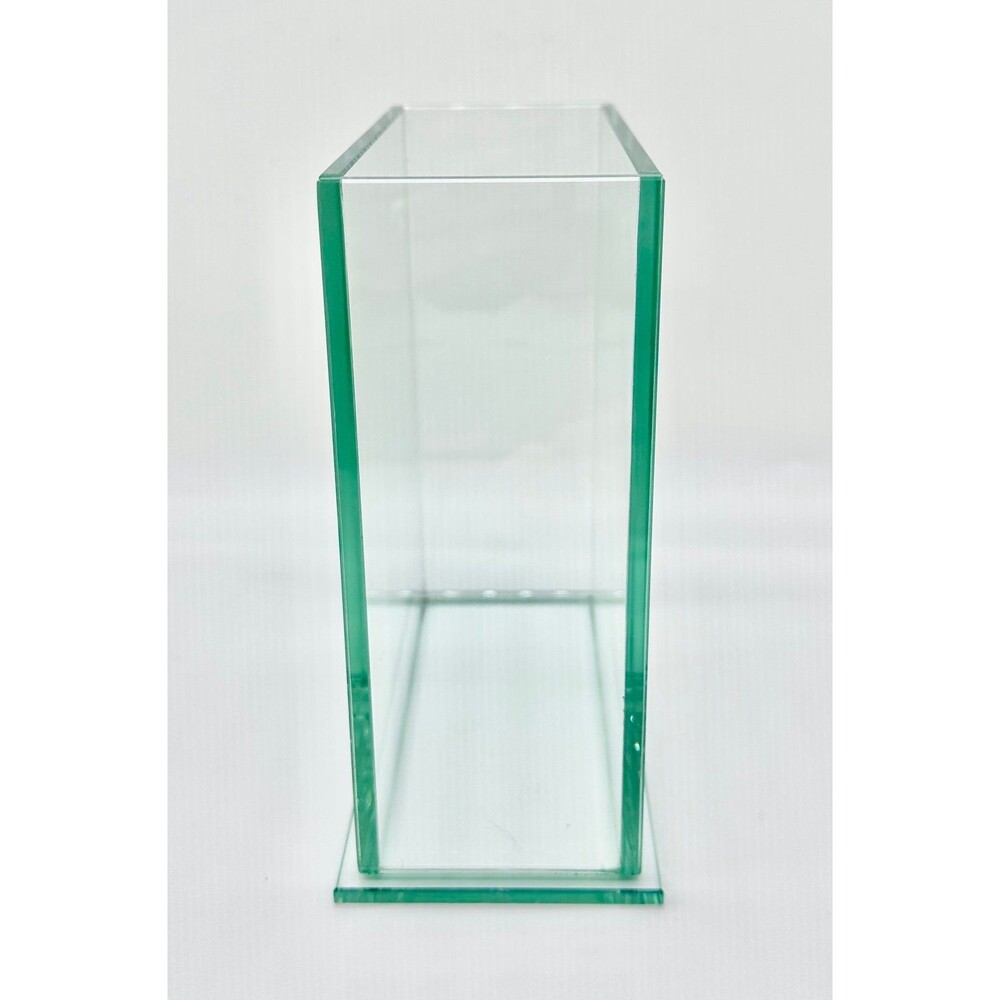 Clear Rectangular Thick Plate Glass Flower Floral Vase - Picture 5 of 8